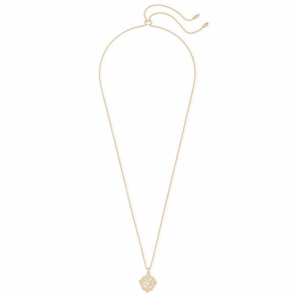 Kendra Scott | Gold Kacey Long Pendant Necklace in Filigree | NEW - Picture 4 of 8